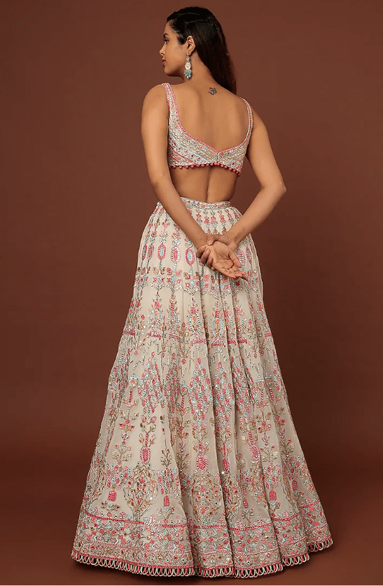 Blush Pink Embroidered Lehenga Set - Image 2