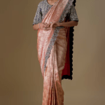 Red Banarasi Silk Zardosi Embroidered Saree Set