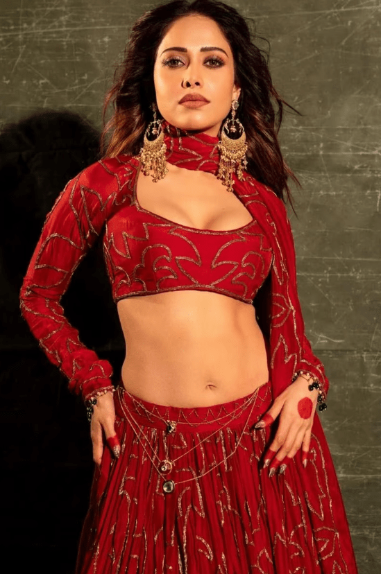 Red Modal Silk Zardozi Jaal Lehenga Set - Image 3