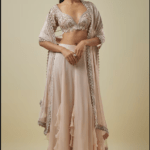 Pink Chiffon Layered Ruffled Lehenga Set