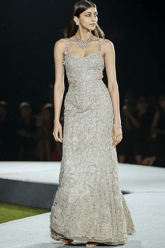 Champagne Tulle Gown