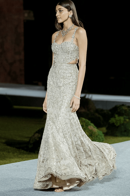 Champagne Tulle Gown - Image 3