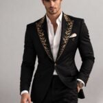 Luxury Black Embroidered Tuxedo