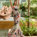Viha Gown in Grey Silk Soft Net