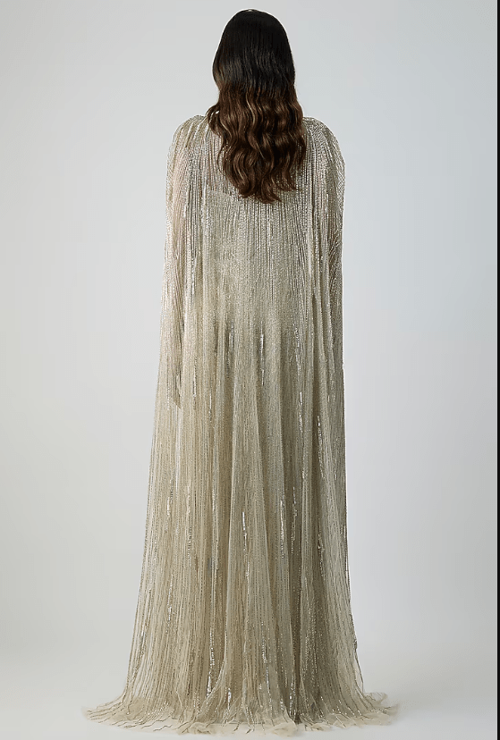 Sage Gold Polyester Cape - Image 2