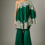 Green Organza Pearl Work Sharara Set