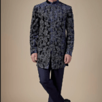 Midnight Blue Velvet Sherwani