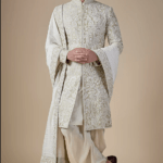 Mint Green Silk Sherwani Set