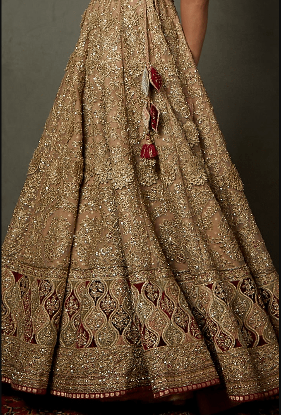 Peach Polyester Embroidered Lehenga Set - Image 3