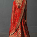 Red Embroidered Lehenga Set