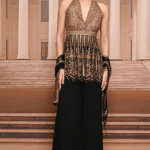 Black & Gold Chiffon Sharara Set