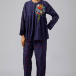 Blue Fine Chanderi Co-Ord Set