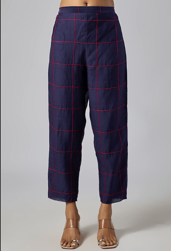 Blue Fine Chanderi Co-Ord Set - Image 3