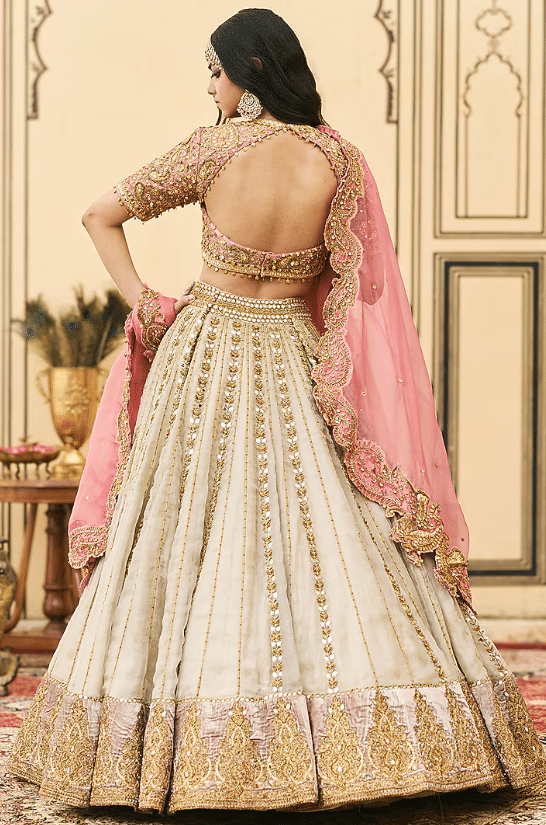 Silver Tissue Lehenga Set - Image 2