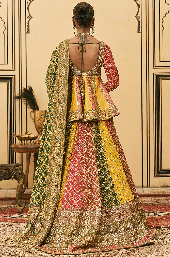 Multi-Colored Bandhani Lehenga Set - Image 2