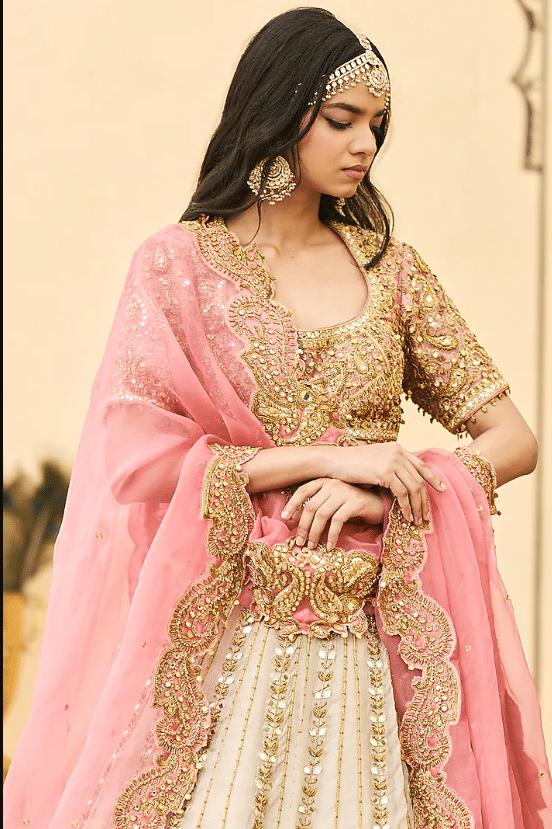 Silver Tissue Lehenga Set - Image 3