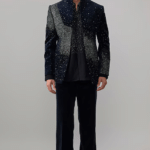 Black Velvet Indowestern Jacket Set