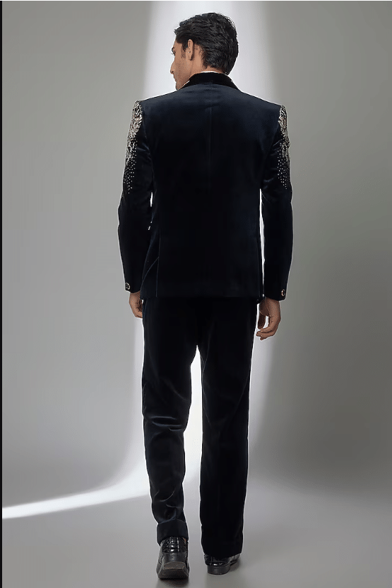 Black Velvet Tuxedo Set - Image 3