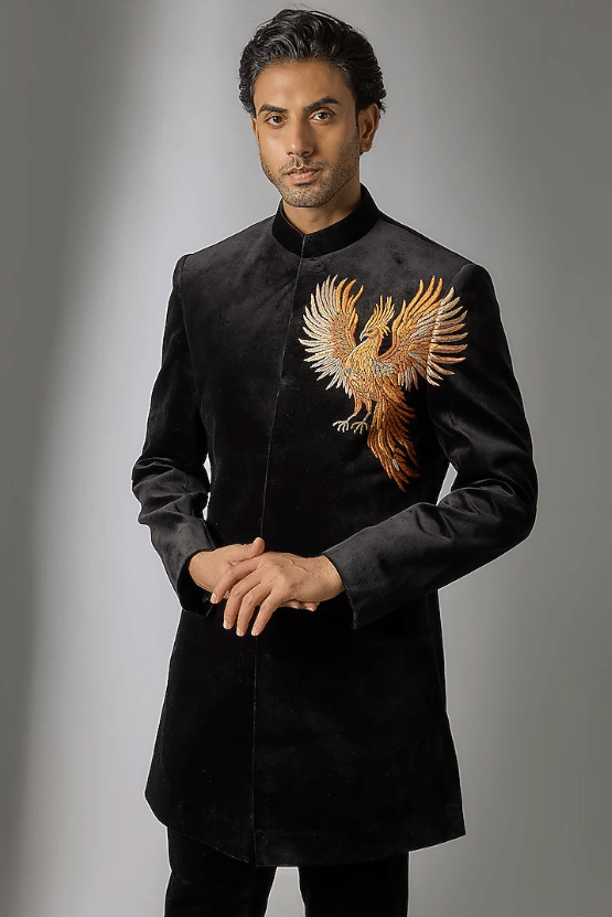 Black Velvet Indo-Western Set - Image 4