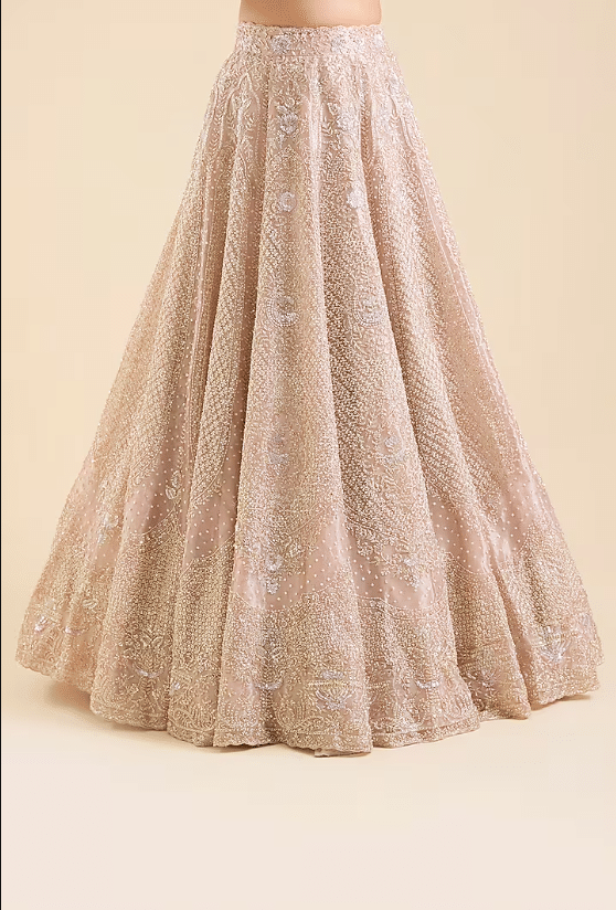 Lavender Tissue Sequins Embroidered Lehenga Set - Image 4