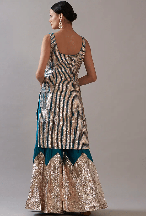 Turquoise Lampi Sharara Set - Image 2