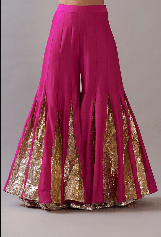 Fuschia Chanderi Sharara Set - Image 3